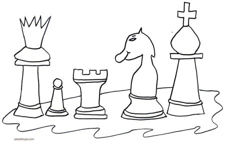 Шахматы раскраска для детей
