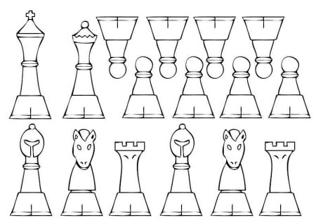 Детские рисунки шахматных фигур