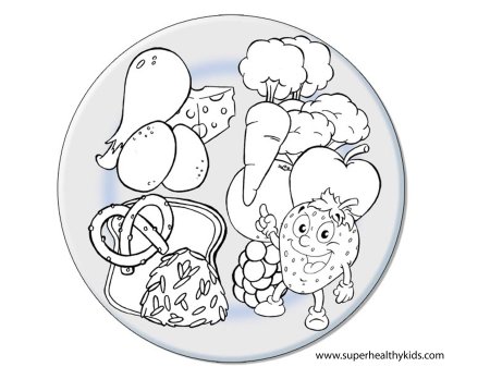 Здоровое питание раскраска для детей