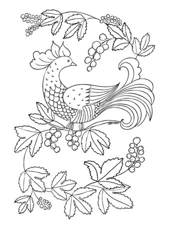 Петриковская роспись раскраска