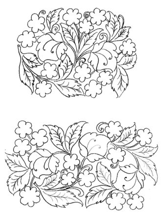 Петриковская роспись раскраска