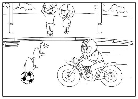 Раскраска дорожное движение