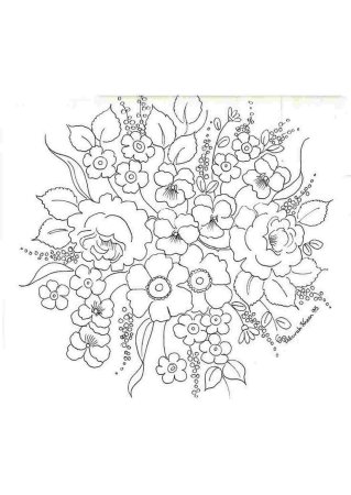 Цветочный рисунок для росписи