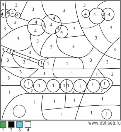 Задания для дошкольников раскраска с цифрами