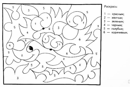 Задания раскрась по цифрам