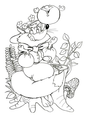 Раскраска сказки красная шапочка для детей