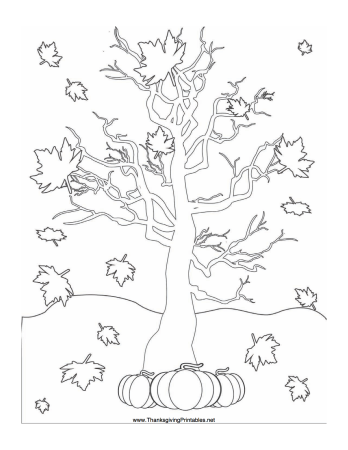 Осеннее дерево раскраска для детей