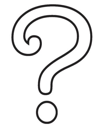 Знак вопроса трафарет