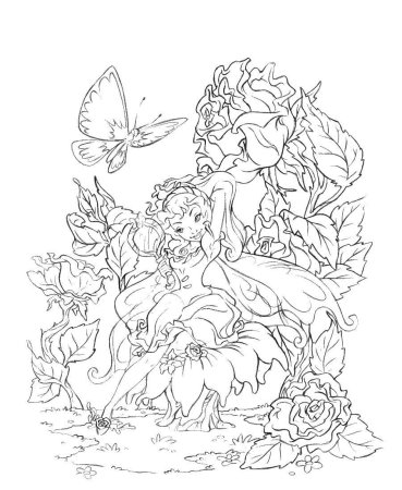 Чудесный мир цветов раскраска