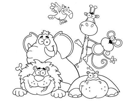 Бегемотик раскраска для детей