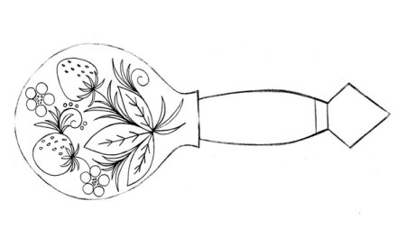 Серебряная столовая ложка с рисунком «Фаберже» ранний вариант