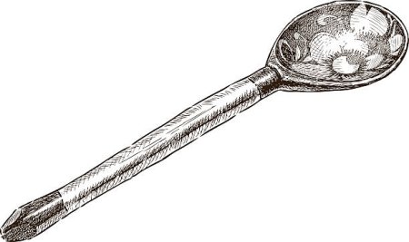 Ложка трафарет для росписи