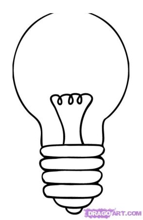 Лампочка трафарет