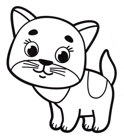 Котенок. Раскраска