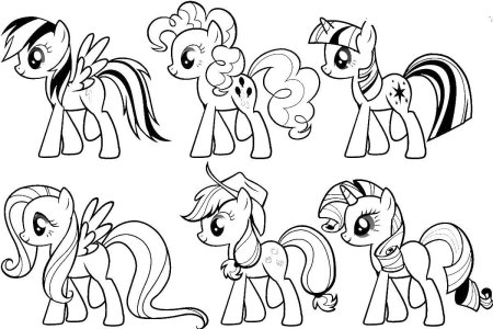 My little Pony раскраска