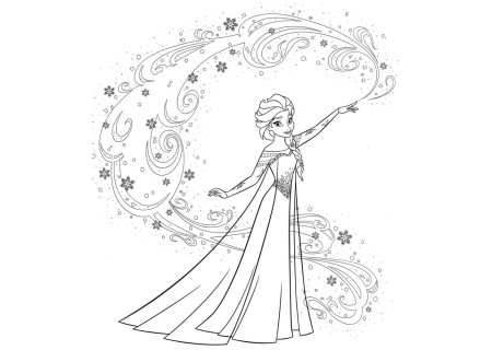Раскраски холодная сердца Эльза