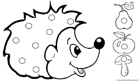 Еж раскраска