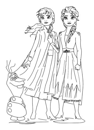 Раскраски принцессы Диснея Эльза