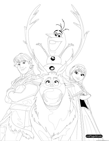 Раскраска Эльза и Анна