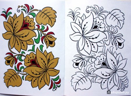 Хохлома птица раскраска