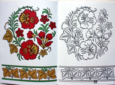 Городецкая роспись. Раскраска