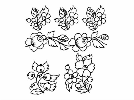 Петриковская роспись трафареты