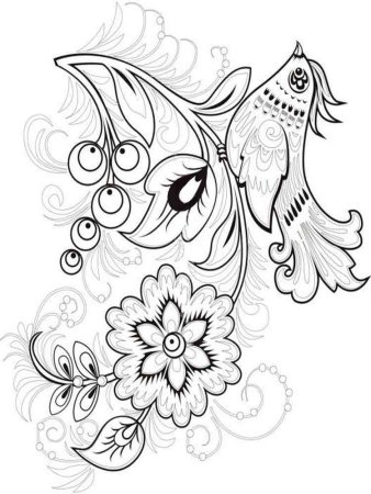 Хохломской узор раскраска