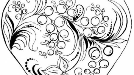 Цветочный орнамент для росписи по дереву