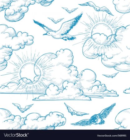 Солнышко и облачко раскраска