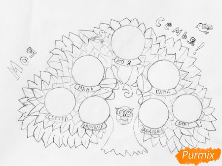 Дерево Древо семьи раскраска