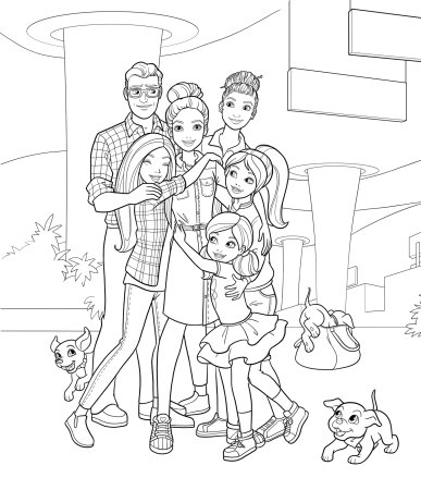 Раскраски для девочек Барби в доме мечты