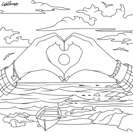 Раскраска моря для подростков