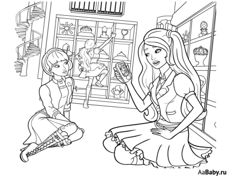 Раскраска Барби Академия принцесс