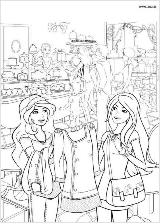 Раскраски Барби в магазине