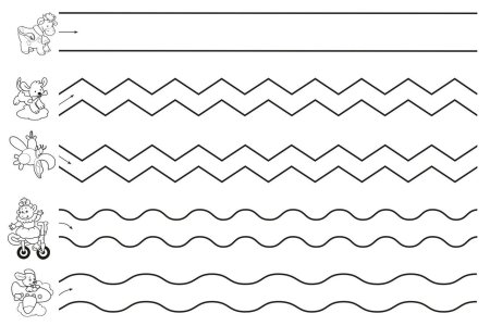 Графомоторная дорожка для детей 4-5 лет