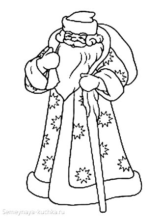 Новогодняя открытка раскраска