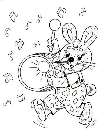Музыкальные картинки для детей раскраски