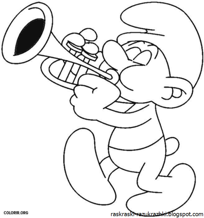 Раскраска музыкальные инструменты для детей