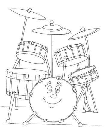 Раскраска музыкальные инструменты для детей