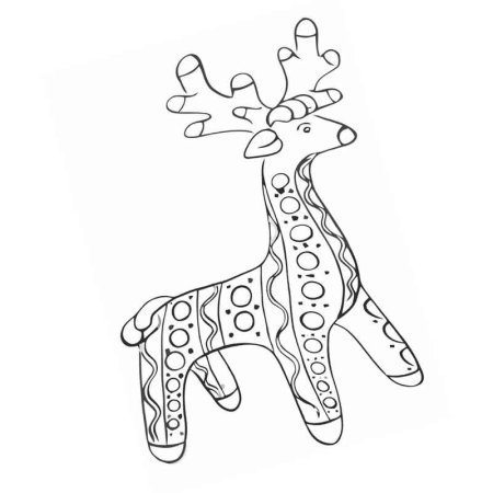 Каргопольская игрушка Полкан раскраска