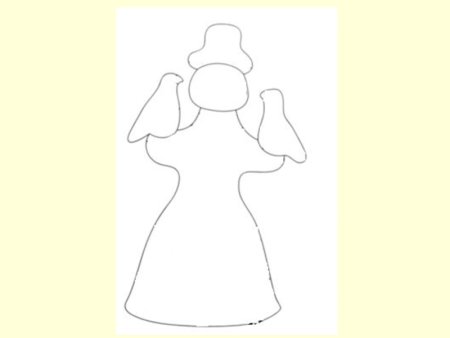 Каргопольская игрушка Барыня раскраска