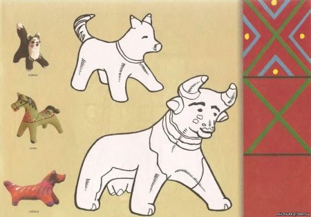 Раскраски дымковские игрушки Филимоновская игрушка