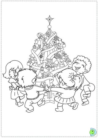 Раскраска дети хоровод для дошкольников