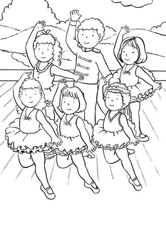 Русский народный танец раскраска