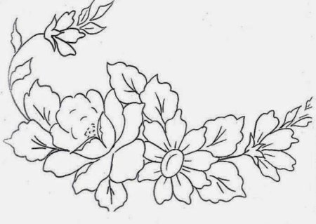 Трафареты цветов для вышивания