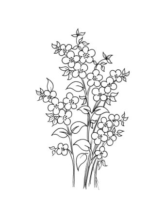 Цветы. Раскраска