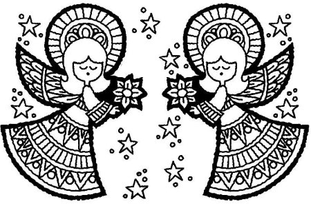 Раскраска Ангелочек