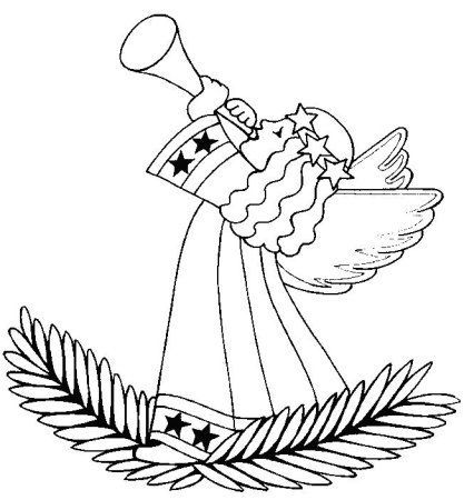 Ангел раскраска