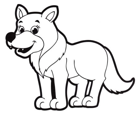 Красный волк раскраска