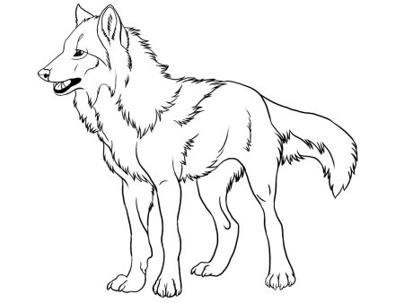 Волк для раскрашивания